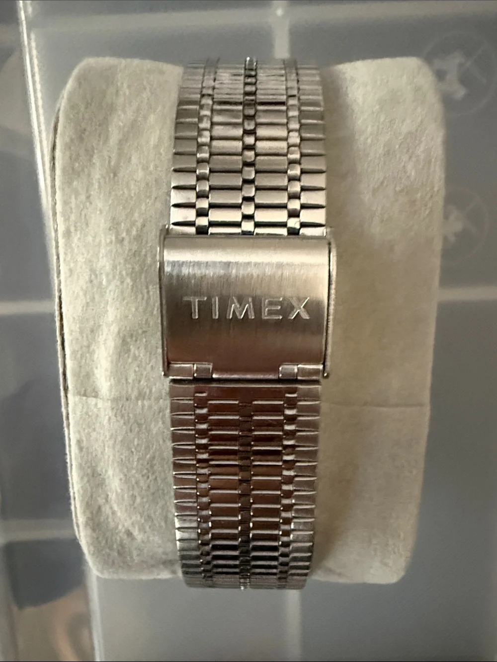 Timex Q Re-issue Black Dial Watch with Green and Black Bezel